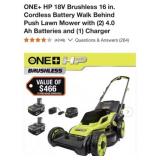 (1) Ryobi ONE+ HP 18V Brushless 16 in. Cordless