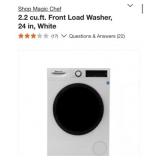 (1) Magic Chef 2.2 cu.ft. Front Load Washer, 24