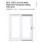 (1) MP 60 in. x 80 in. Smooth White Right-Hand