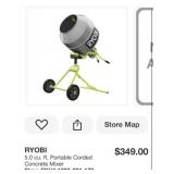 RYOBI 5.0 cu. ft. Portable Corded Concrete Mixer