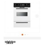 (1) new 24 in. Single Gas Wall Oven in White