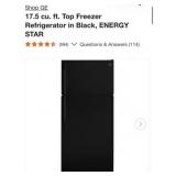 (1) GE 17.5 cu. ft. Top Freezer Refrigerator in