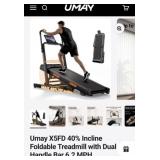 2 pcs Umay X5FD 40% Incline Foldable Treadmill