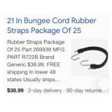 12 packs of 25 pcs 22 Inch Bungee Cord Rubber