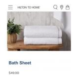 New 16 pcs New Hilton hotel 30x60 bath towel white