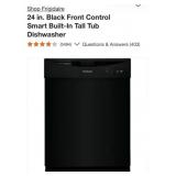 (1) Frigidaire 24 in. Black Front Control Smart