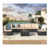 Sectional 7 pc patio set