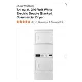 (1) new  Whirlpool 7.4 cu. ft. 240-Volt White