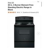 (1) GE 30 in. 4 Burner Element Free-Standing
