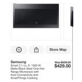 (1) Smart 2.1 cu. ft. 1000 W Matte Black Steel