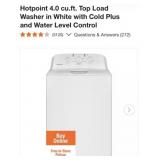 (Missing  knobs)  Hotpoint 4.0 cu.ft. Top Load