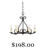 7 pcs new RENNES 6-LIGHT RUST CHANDELIER