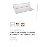 8 cases of 100 pcs 40X46 2.0 MIL CLEAR ULTRA