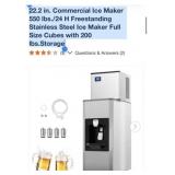 (1) Hooure 22.2 in. Commercial Ice Maker 550