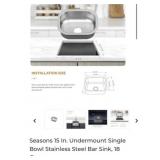 15 pcs Seasons 15 In. Undermount Single Bowl