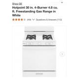 (1) GE Hotpoint 30 in. 4-Burner 4.8 cu. ft.