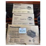 Lot of 3 Panasonic ventilation fan and (1) fan