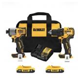 (1 set) NEW DEWALT 20V MAX 2-Tool Power Tool Combo