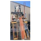 Assorted Outdoor Tools, Flags, and More
