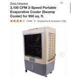 (1) Hessaire 3,100 CFM 3-Speed Portable