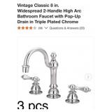 5 pcs Assorted Bathroom Faucets and Items