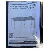 Solar powered Pergola 12 x 20 ft ( not sure if