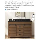 (1) Deluxe Living 48 Inch Farmhouse Bathroom