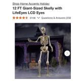 (1) 12 FT Giant-Sized Skelly with LifeEyes LCD