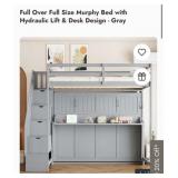 (1) Full Over Full Size Murphy Bed with H