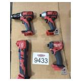 4 pcs Assorted Milwaukee Tools