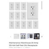 50 pcs Maintenance Warehouse 20 Amp 125-Volt