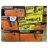 8 pcs Ridgid And Ryobi Items
