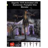 (1) Gigantic 15-Ft Animated LED Scarecrow /