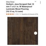 209 sq. ft.  Pergo Outlast+ Java Scraped Oak 12