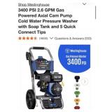 (1) NEW Westinghouse 3400 PSI 2.6 GPM Gas P