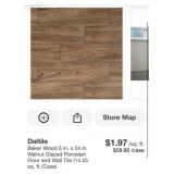 494 sq ft Baker Wood 6 in. x 24 in. Walnut G