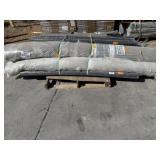 Pallet containing assorted rugs , fabric weed