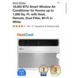(1) Midea 18,000 BTU Smart Window Air C