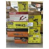 8 pcs Assorted Ryobi, Homelite, and Ridgid Tools