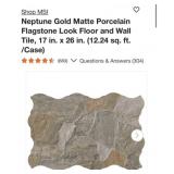 264 sq. ft. MSI Neptune Gold Matte Porcelain