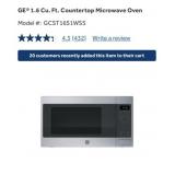 (2) GE 1.6 Cu. Ft. Countertop Microwave Oven Model