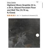 442 sq. ft.  Daltile Highland Shore Graphite 24