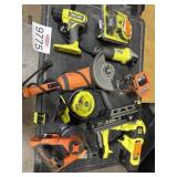 8 pcs Ryobi and Ridgid tools