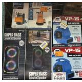 6 pcs Assorted Items: Speakers, Air Mover, and
