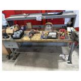 6 ft table with bench wise and tools included