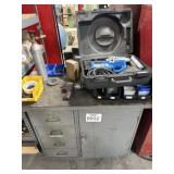 Metal work table and magnetic drill