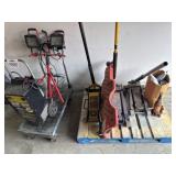 Mix tools contents on the cart and pallet