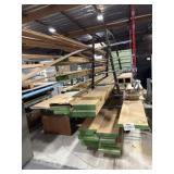 Cantilever rack with lots of  fine unused lumber,