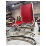 Fiberglass parts (probably parts of trolley