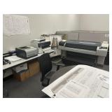 Contents of the room with several cubicles